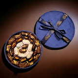 Blue Velvet Round Date Box-30 pcs