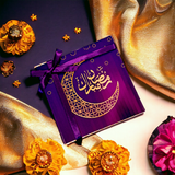 Ramadan Box Purple and Gold-10 mini chocolates