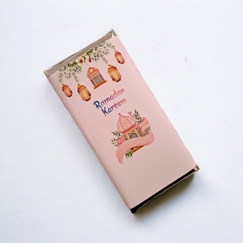 Ramadan Big chocolate Bar with box- Pink